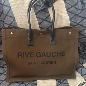 Saint Laurent Rive Gauche Canvas Tote